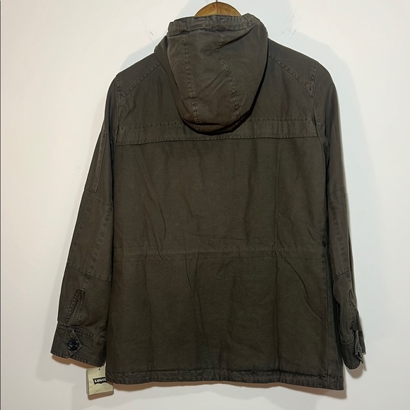 NWT Levi's® Womens Hooded Midweight Anorak Jacket Army Green, Small - Picture 6 of 8